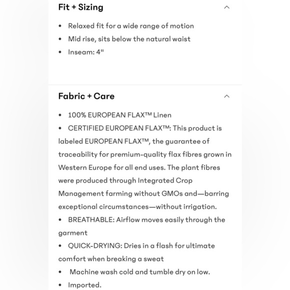 NWT Athleta Retreat Linen Undyed Shorts Size XS (#658548) - Picture 4 of 8